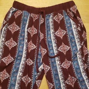 💢Pink rose vintage boho lounge pants